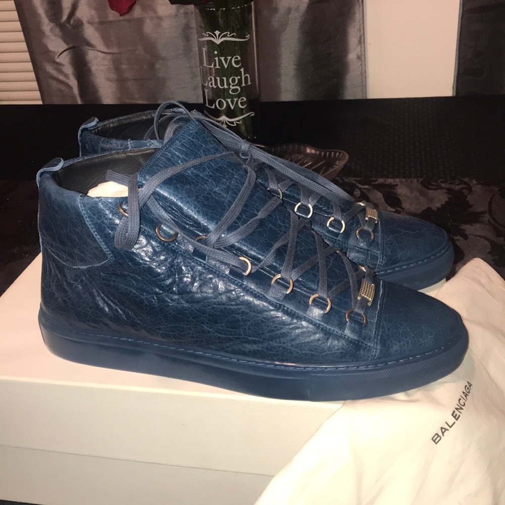 Balenciaga Arena Blue leather Sneaker